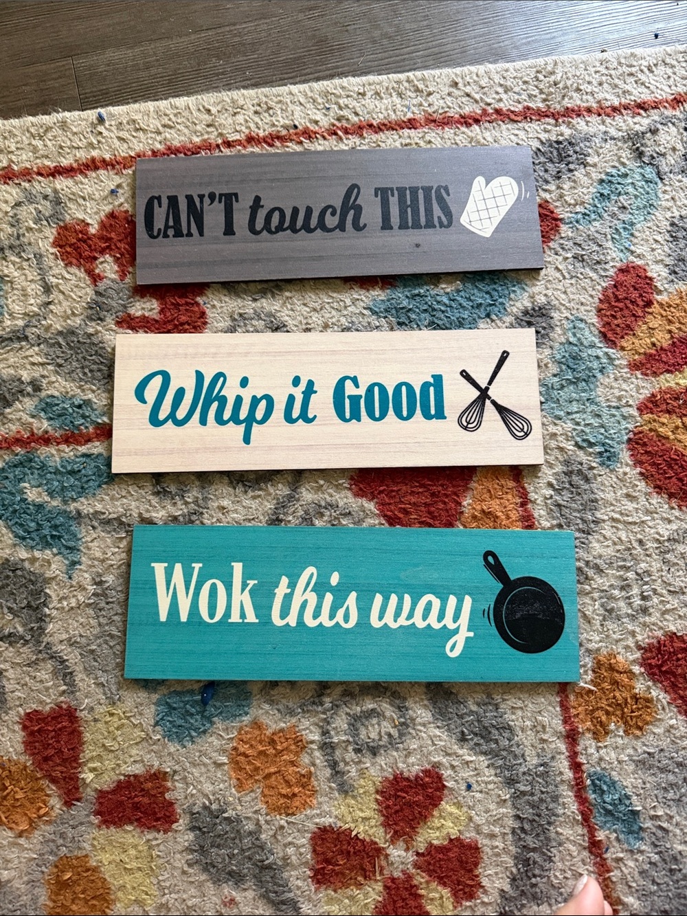 Whip It Good Teal & White Kitchen Wall Sign - Unbranded